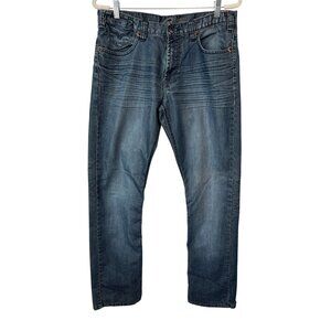Request Jeans Size 34x34 Mid Rise Blue Denim Classic 5 Pockets Classic Fit Retro